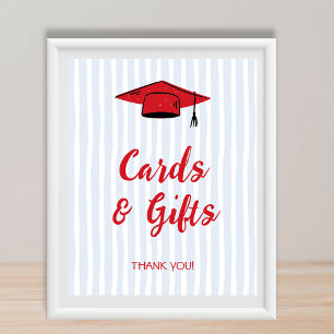 Cards & Gifts Grad Cap 2026 Graduation Party Poster