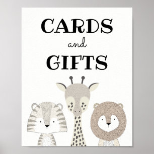 Cards & Gifts Jungle Safari Baby Shower Birthday Poster