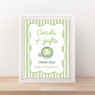 Cards & Gifts Matcha Green Tea Baby Shower Poster
