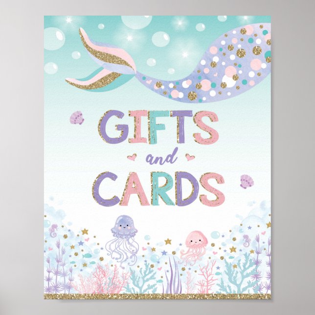 Cards & Gifts Mermaid Favours Under the Sea Decor (Front)