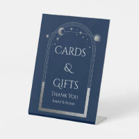 Cards & Gifts Mystical Blue Sun Moon Stars Wedding