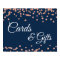 Cards & Gifts Rose Gold Glitter Confetti Navy Blue