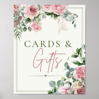 Cards & Gifts Sign | Floral Bridal Shower