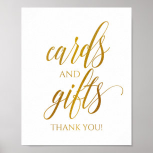 Cards & Gifts Sign Luxe Typography (Faux Gold Foil