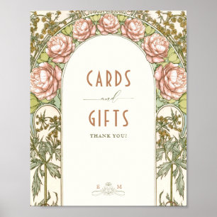 Cards & Gifts Sign Vintage Art Nouveau by Mucha