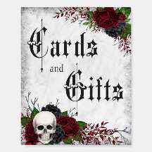 Cards & Gifts, Skull and Roses, Gothic Wedding
