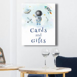 Cards & Gifts Space Astronaut Boy rockets stars Poster