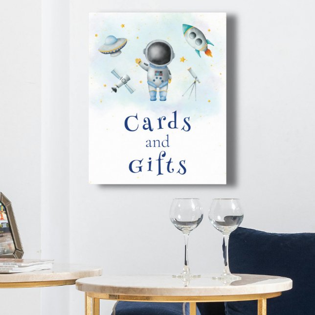 Cards & Gifts Space Astronaut Boy rockets stars Poster (Creator Uploaded)