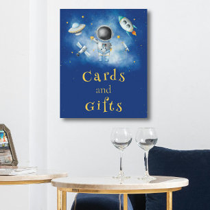 Cards & Gifts Space Astronaut Boy rockets stars Poster