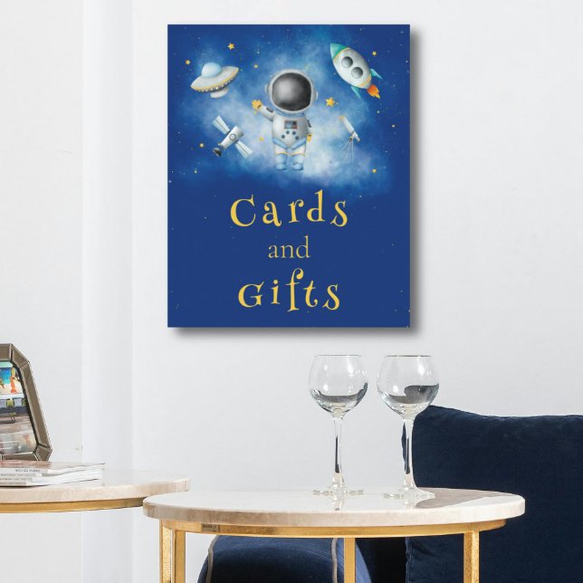 Cards & Gifts Space Astronaut Boy rockets stars Poster (Creator Uploaded)