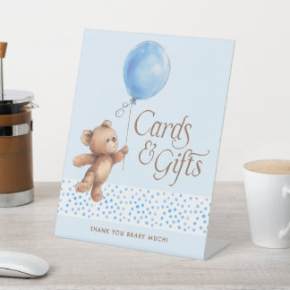 Cards & Gifts Teddy Bear Baby Shower  Pedestal Sign