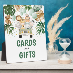 Cards & Gifts Tropical Safari Animals Baby Shower Plaque