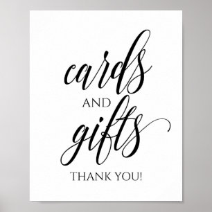 Cards & Gifts Typography Wedding Sign - Black