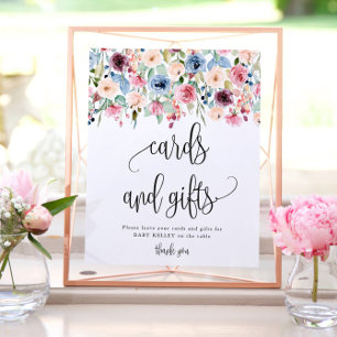 Cards + Gifts Watercolor Flower Bloom Personalised Poster