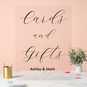 Cards Gifts Wedding Engagement Acrylic Sign