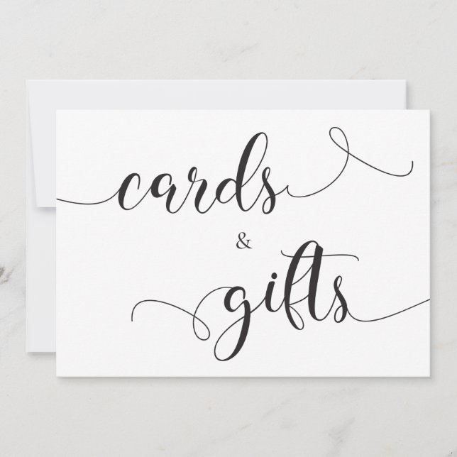 Cards & Gifts Wedding Sign Card - Calligraphy (Front)