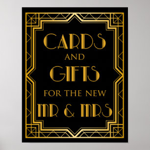 Cards & Gifts  Wedding Sign   Gatsby Art Deco