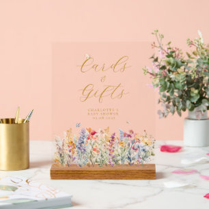 Cards & Gifts! Wildflower  Acrylic Sign