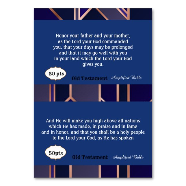 Cards of Honour Scriptures (Front)
