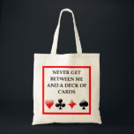 cards tote bag<br><div class="desc">funny, humour, game, play, player, playing, euchre, canasta, pinochle, cribbage</div>