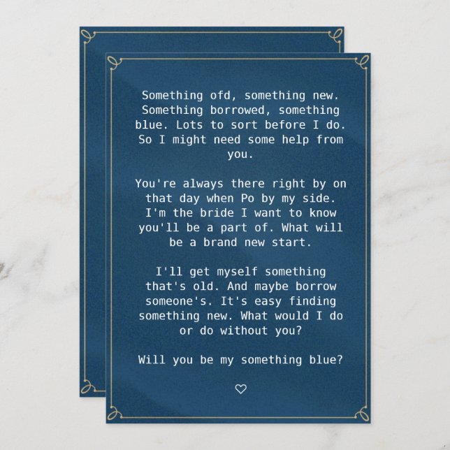 cards wedding (Front/Back)