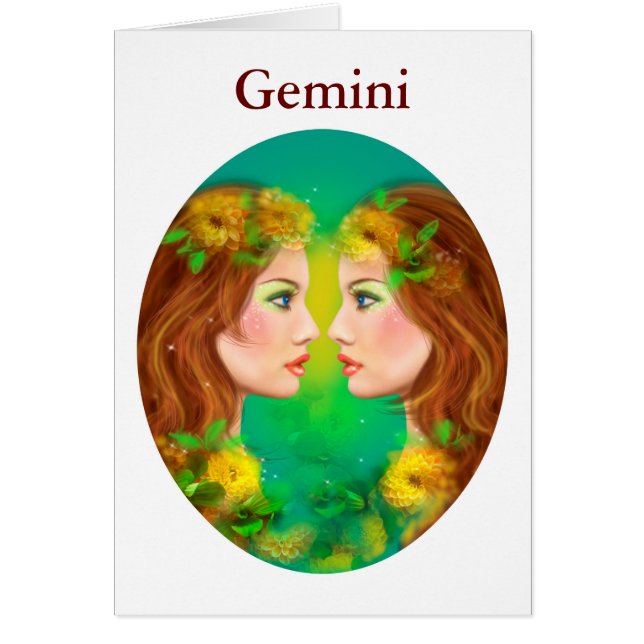 Cards Zodiac - Fantasy Gemini (Front)