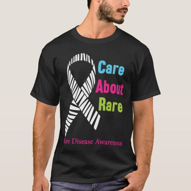 Care About Rare Rare Disease Awareness Day Month Z T-Shirt (Front)