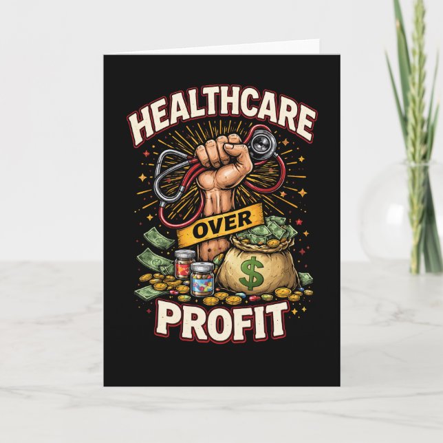 Care Before Profit Holiday Card (Front)