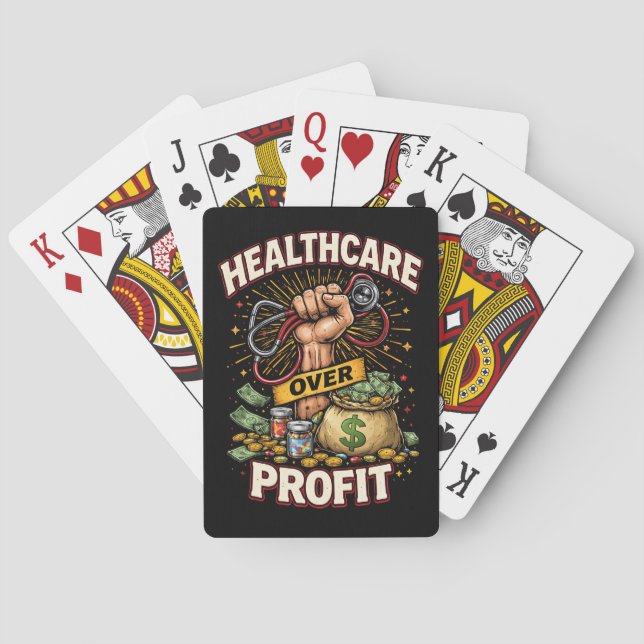 Care Before Profit Playing Cards (Back)