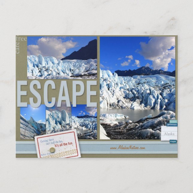 Care Free Escape to Alaska Postcard (Front)