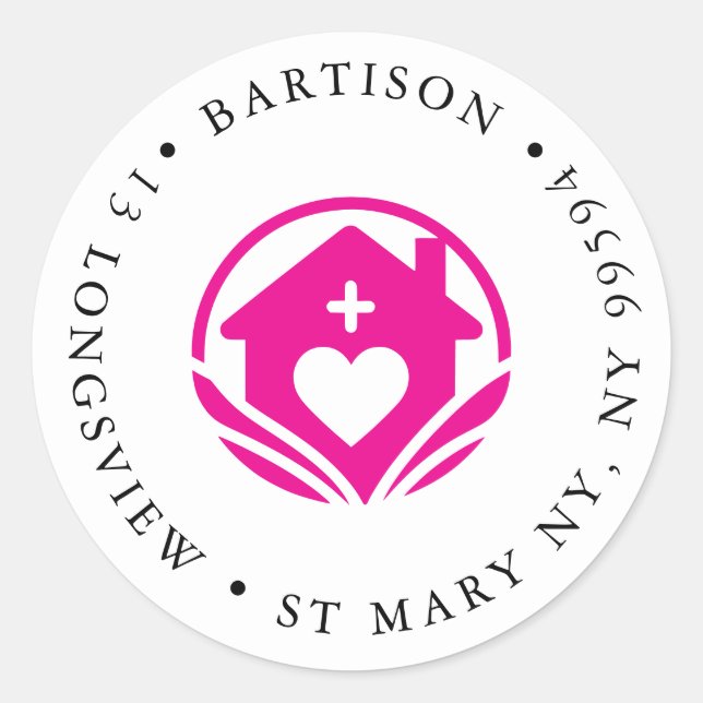 Care home company Classic Round Sticker (Front)