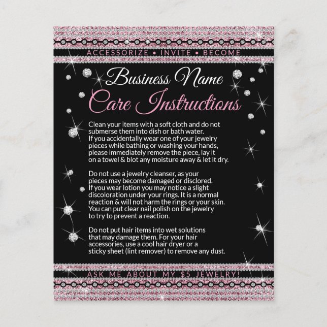 Care Instructions Avoid 5 SS Flyer (Front)