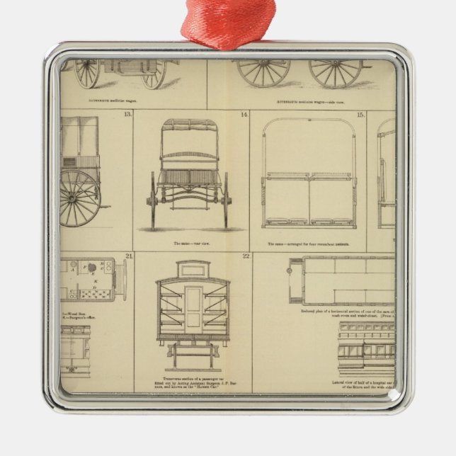 Care of sick, wounded metal tree decoration (Front)