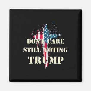 Care Still Voting Trump Patriotic American Flag Cr Magnet