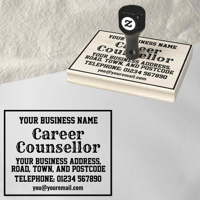 Career Counsellor with Name, Address, etc Rubber Stamp (Creator Uploaded)