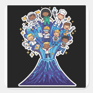Career Eruption Kawaii Professionals Sticker