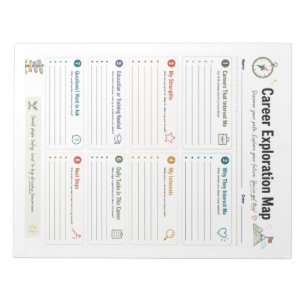 Career Exploration Map Notepad
