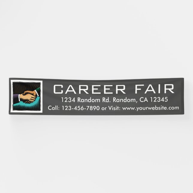Career Fair customisable banner sign (Horizontal)