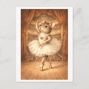 Career Mouse as Ballerina Postcard