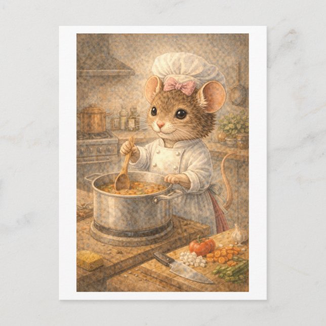 Career Mouse as Chef Postcard (Front)