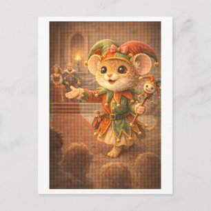 Career Mouse as Court Jester Postcard
