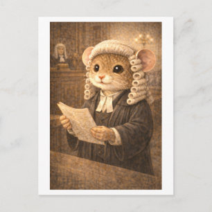 Career Mouse as English Barrister Postcard