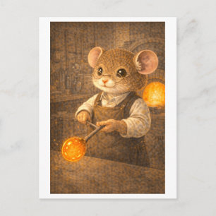 Career Mouse as Glass Blower Postcard