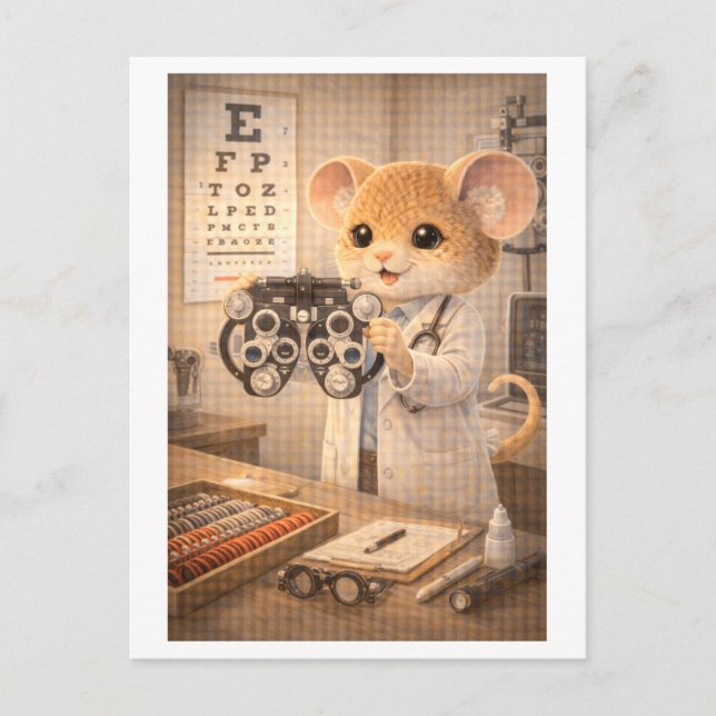 Career Mouse as Optometrist Postcard (Front)