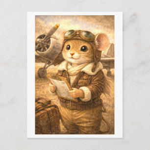 Career Mouse as Pilot Postcard