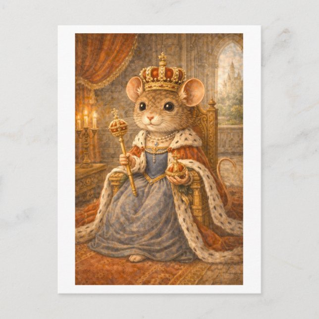 Career Mouse as Queen Postcard (Front)