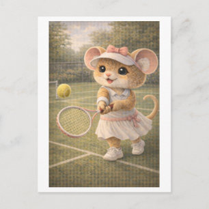 Career Mouse as Tennis Player Postcard