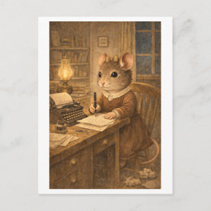 Career Mouse as Writer/Author Postcard