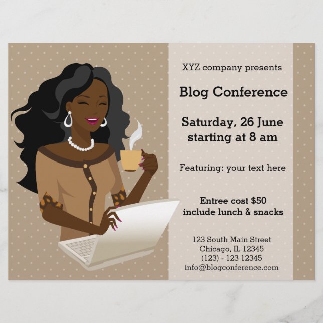 Career woman black hair flyer (Front)