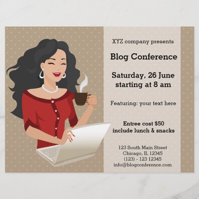 Career woman black hair flyer (Front)